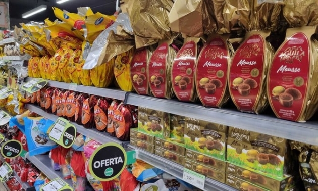 Imagen representativa de huevos de pascua en el supermercado, relevamiento