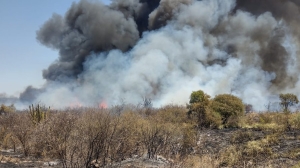 “Tenemos el 70% del incendio controlado en el paraje Juan Caro”